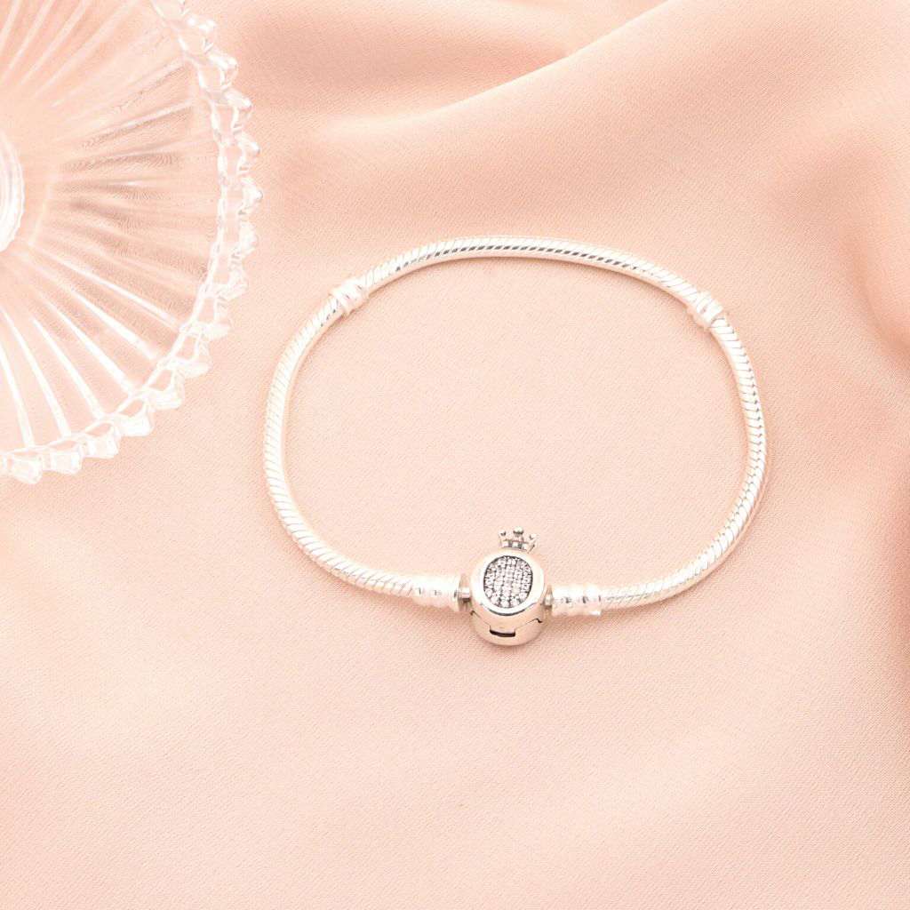 Bratara Argint Talismane Charm Princess Crown