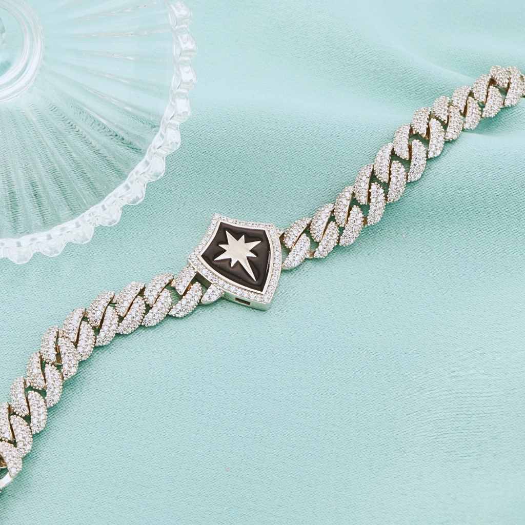 Bratara Argint Cuban North Star