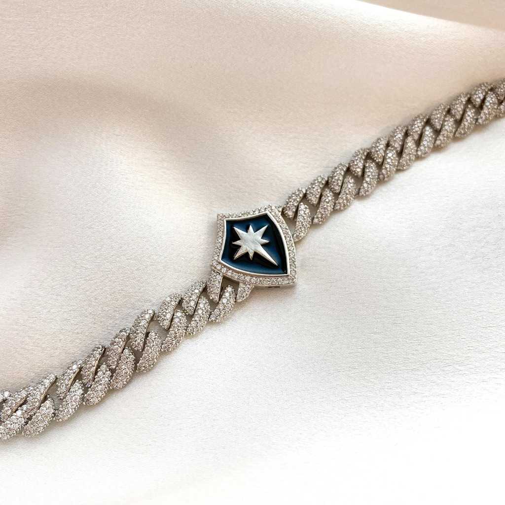 Bratara Argint Cuban North Star