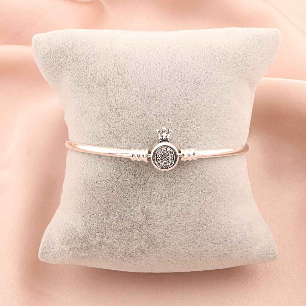 Bratara Argint Fixa pentru Talismane Charm Princess Crown