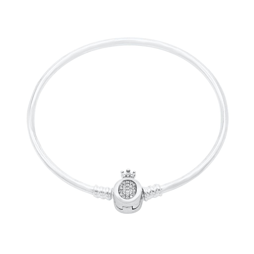 Bratara Argint Fixa pentru Talismane Charm Princess Crown
