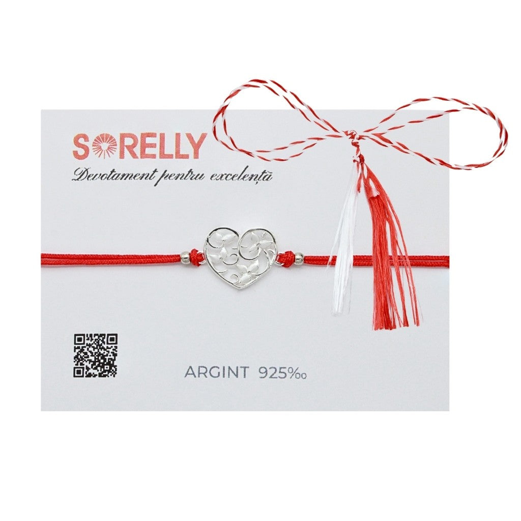 Martisor Bratara Argint Snur Inima