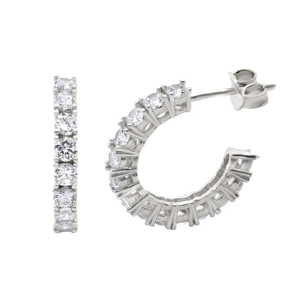 Cercei Argint Tennis Round Shape