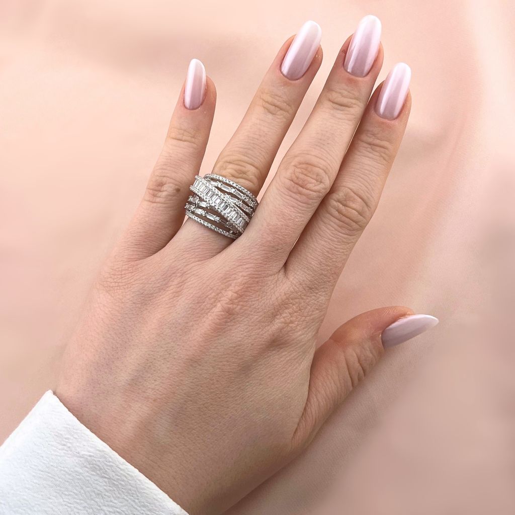 Inel Argint Glam Sparkle Twist