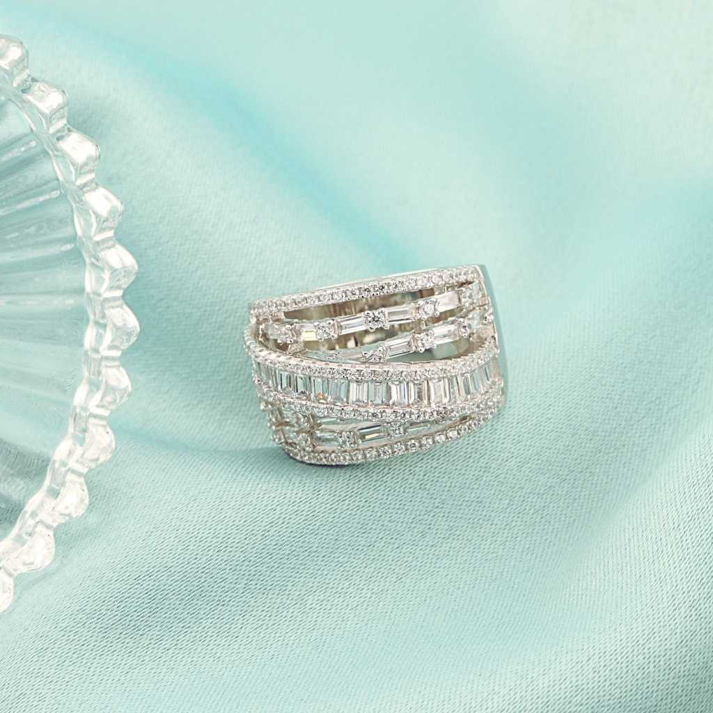 Inel Argint Glam Sparkle Twist