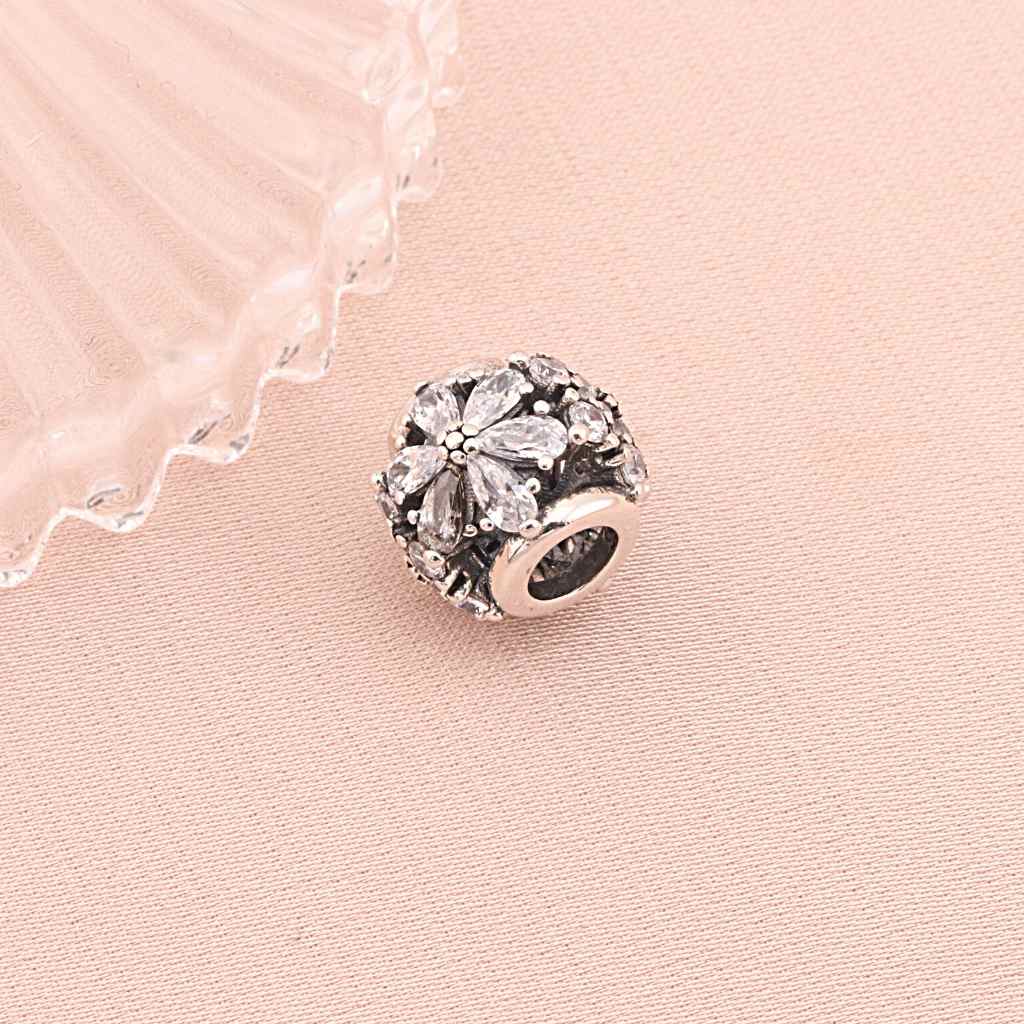 Talisman Argint pentru Bratara Crystal Flower