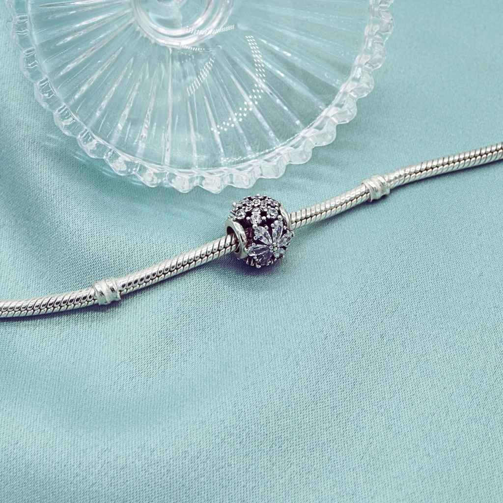 Talisman Argint pentru Bratara Crystal Flower