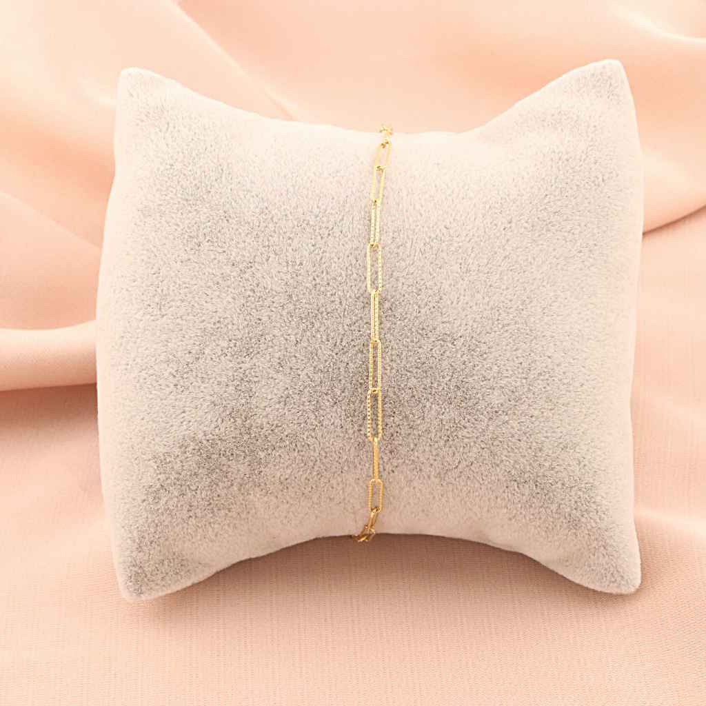 Bratara Unisex Aur 14k cu Zale Paperclip 8 mm