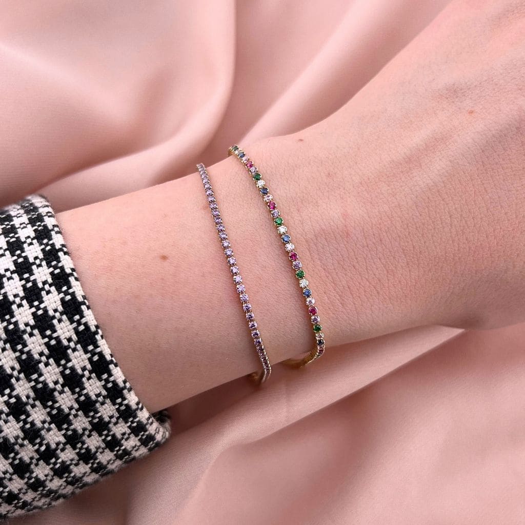 Bratara Aur 14k Purple Tennis