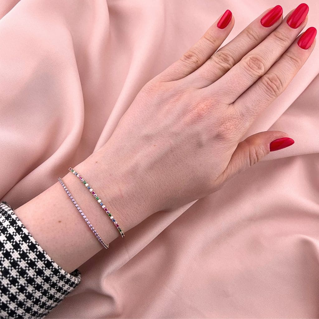 Bratara Aur 14k Purple Tennis