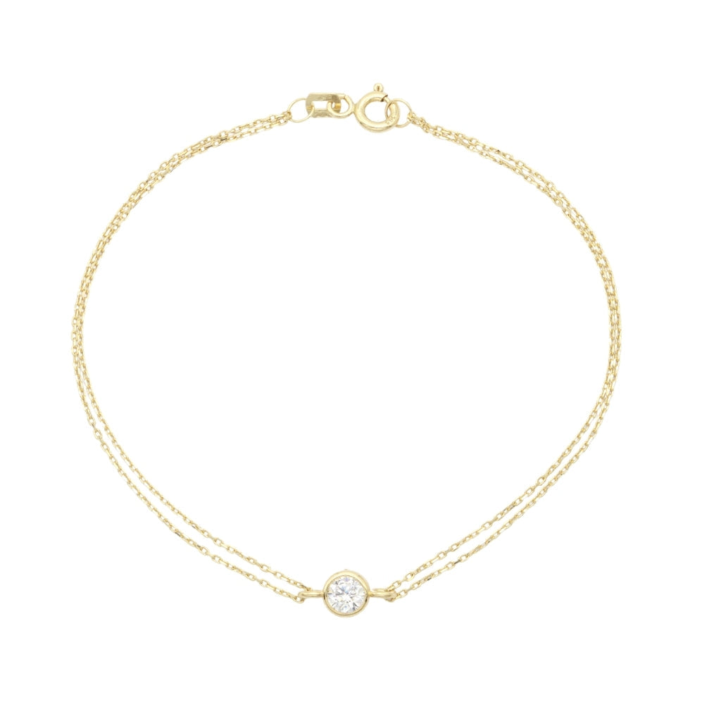 Bratara Aur 14k cu Piatra Zirconia Clasica