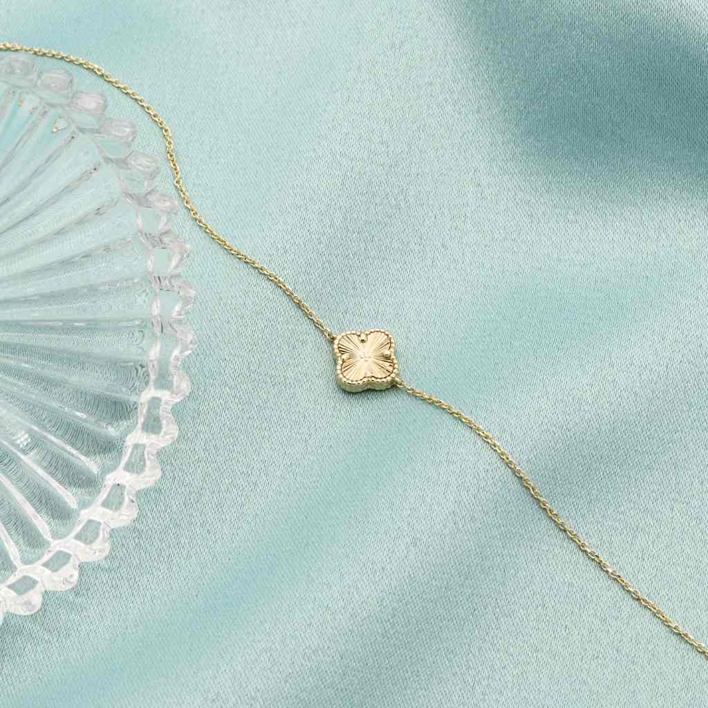 Bratara Aur 14k Floare cu Striatii