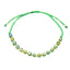 Bratara Aur 14k Snur cu Bile si Cristal Verde 4mm