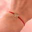 Bratara Aur 14k Snur Rosu Litera C