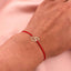 Bratara Aur 14k Snur Rosu Litera E
