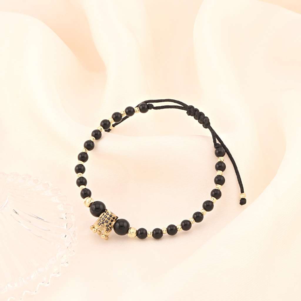 Bratara Snur cu Bile Aur 14k Royal Crown