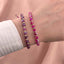 Bratara Snur cu Bile Aur 14k si Cristal Cubic Roz 4mm