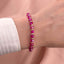 Bratara Snur cu Bile Aur 14k si Cristal Cubic Roz 4mm