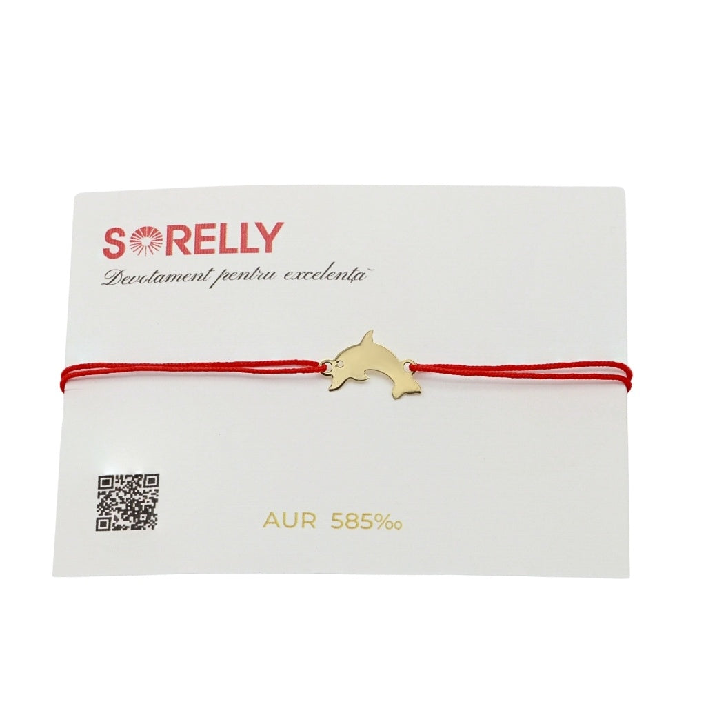 Martisor Bratara Aur Snur 14k Delfin