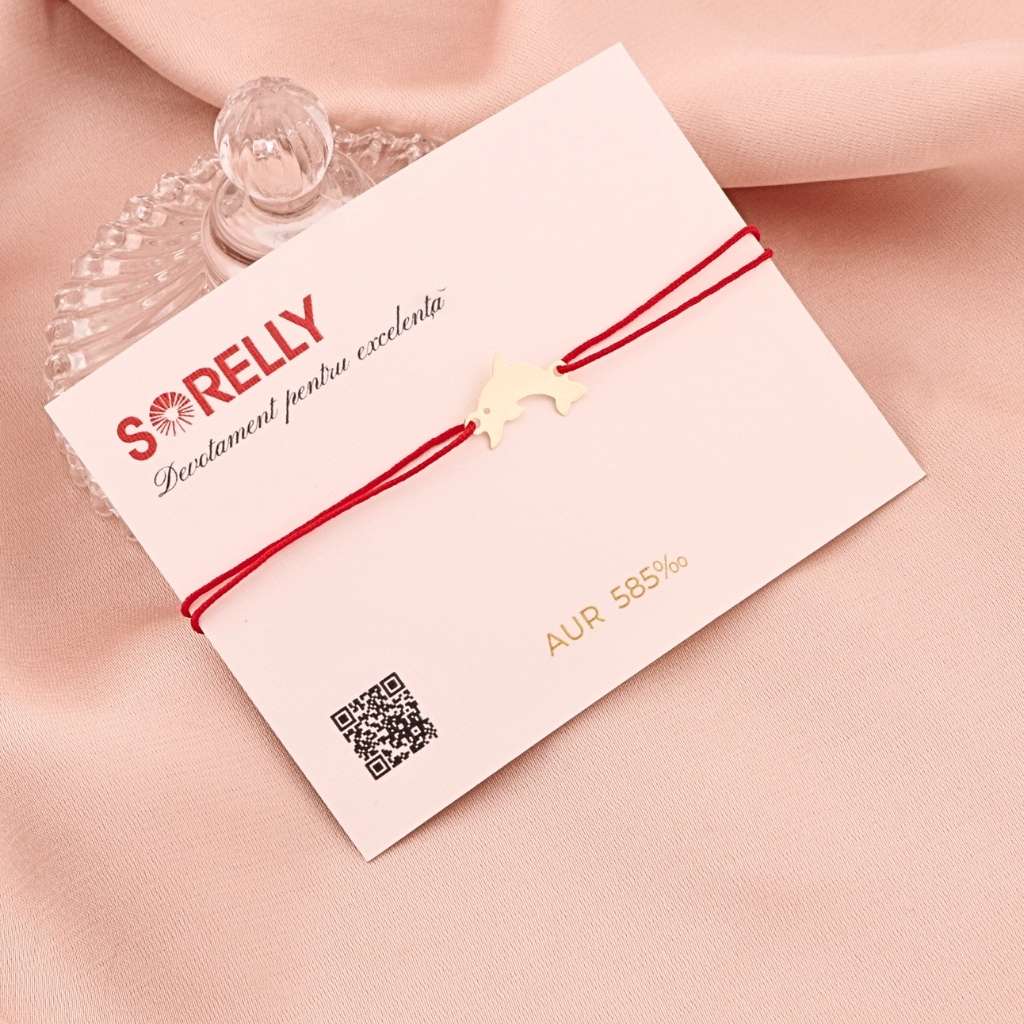 Martisor Bratara Aur Snur 14k Delfin