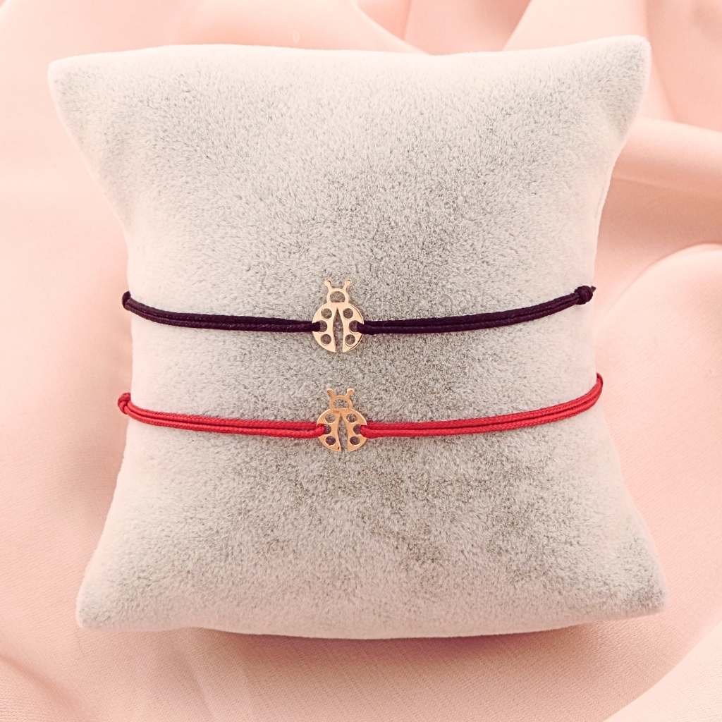 Martisor Bratara Aur Snur 14k cu Buburuza