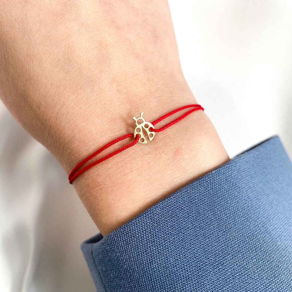 Martisor Bratara Aur Snur 14k cu Buburuza