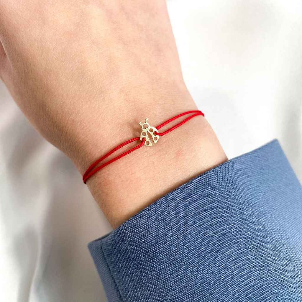 Martisor Bratara Aur Snur 14k cu Buburuza