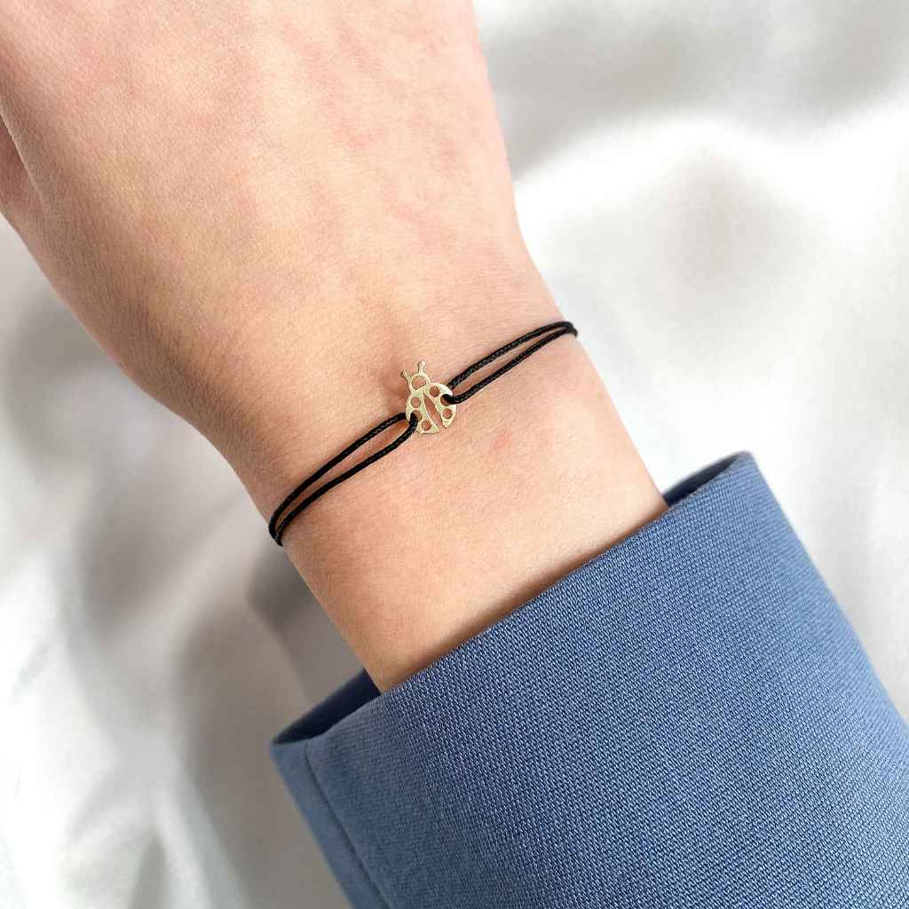Martisor Bratara Aur Snur 14k cu Buburuza