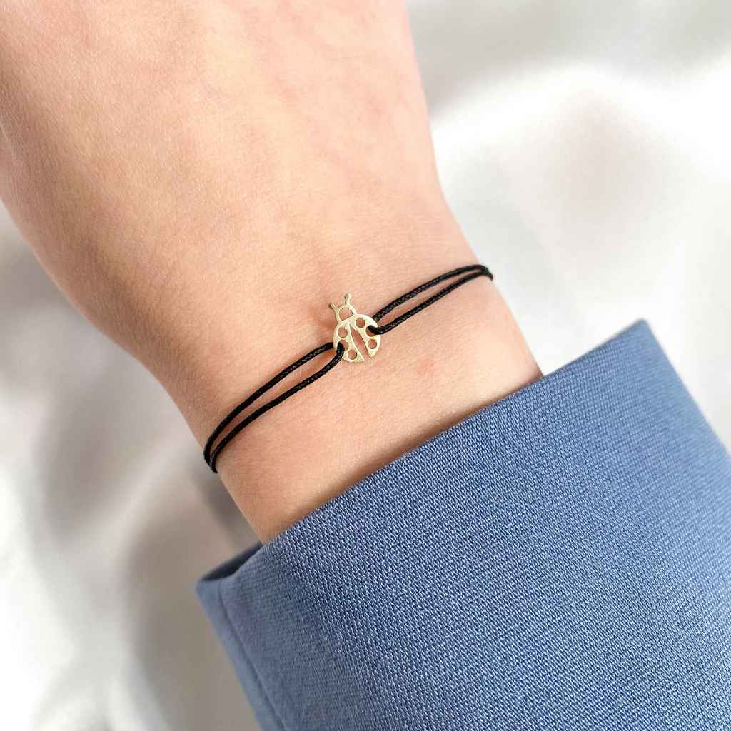Martisor Bratara Aur Snur 14k cu Buburuza