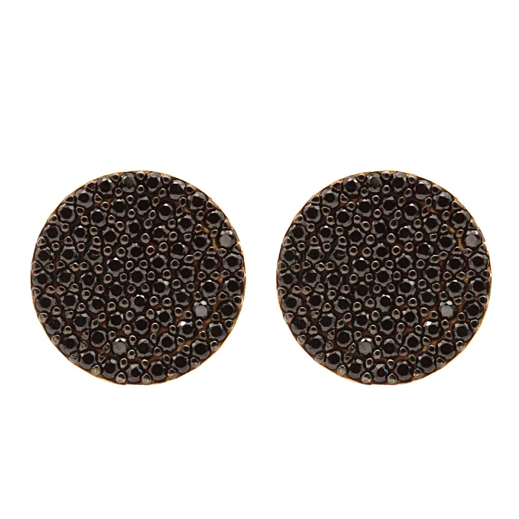 Cercei Aur 14k Banut cu Pietre Negre