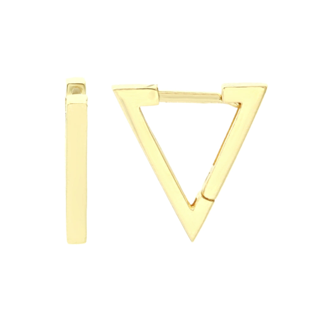 Cercei Aur 14k 3D Triangle
