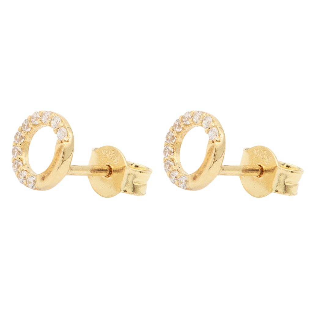 Cercei Aur 14k Cerc cu Pietre