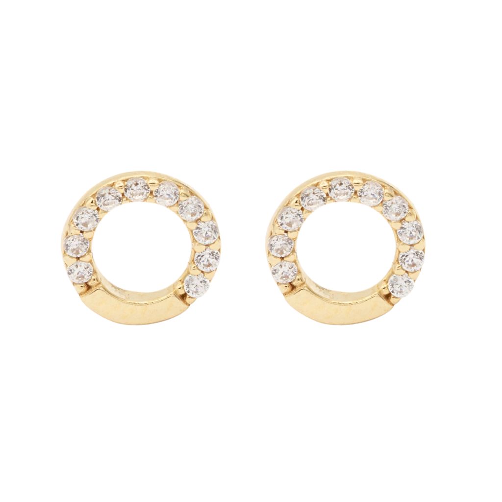 Cercei Aur 14k Cerc cu Pietre