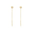 Cercei Aur 14k Fir Cerc cu Pietre Zirconia