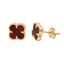 Cercei Aur 14k Floare Rosie