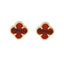 Cercei Aur 14k Floare Rosie