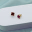 Cercei Aur 14k Floare Rosie