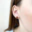 Cercei Aur 14k Floare Rosie