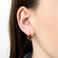 Cercei Aur 14k Floare Rosie cu Tortita