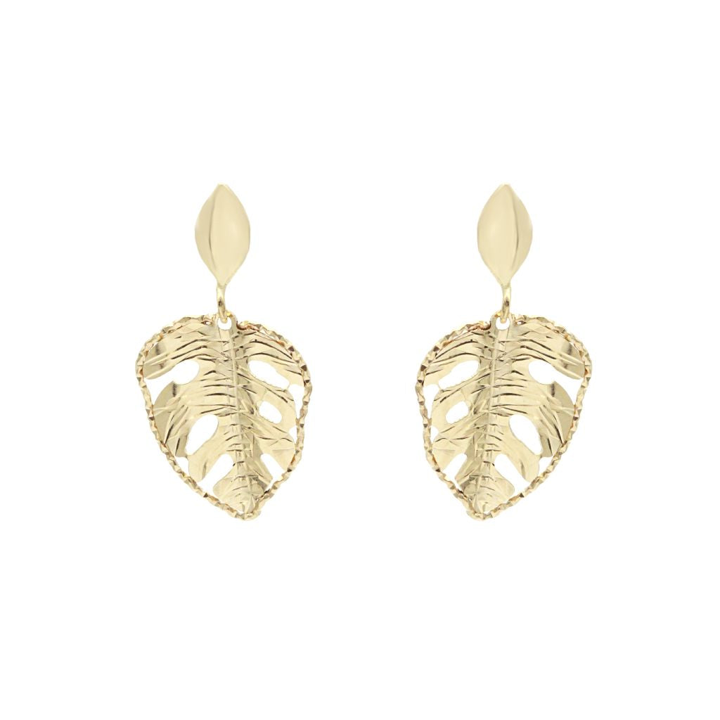 Cercei Aur 14k Frunza