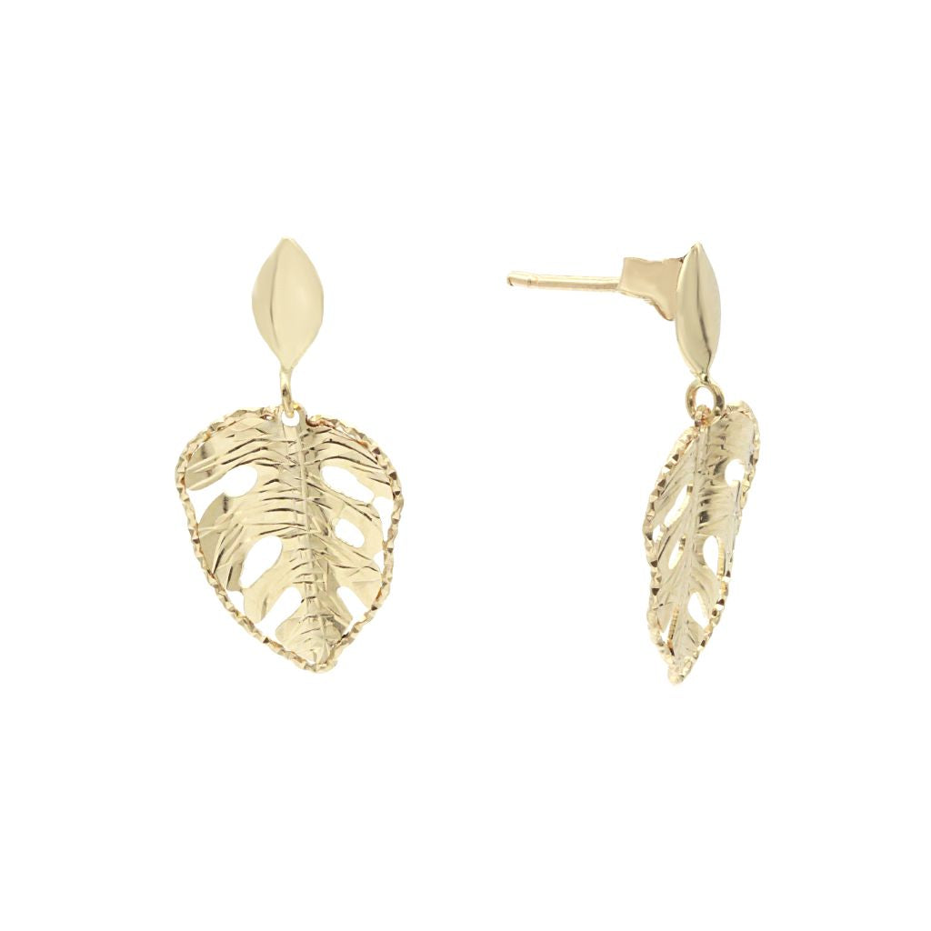 Cercei Aur 14k Frunza