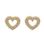 Cercei Aur 14k Inima cu Pietre Zirconia