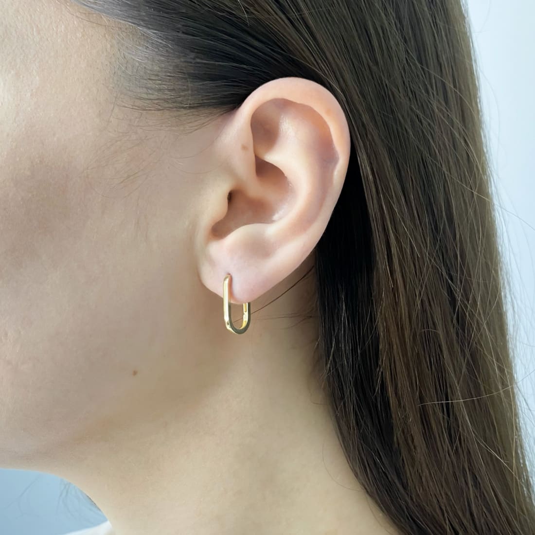 Cercei Aur 14k Ovali Huggie Hoops