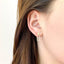Cercei Aur 14k Paperclip cu Pietre Zirconia