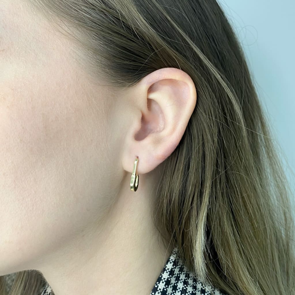 Cercei Aur 14k Safety Pin
