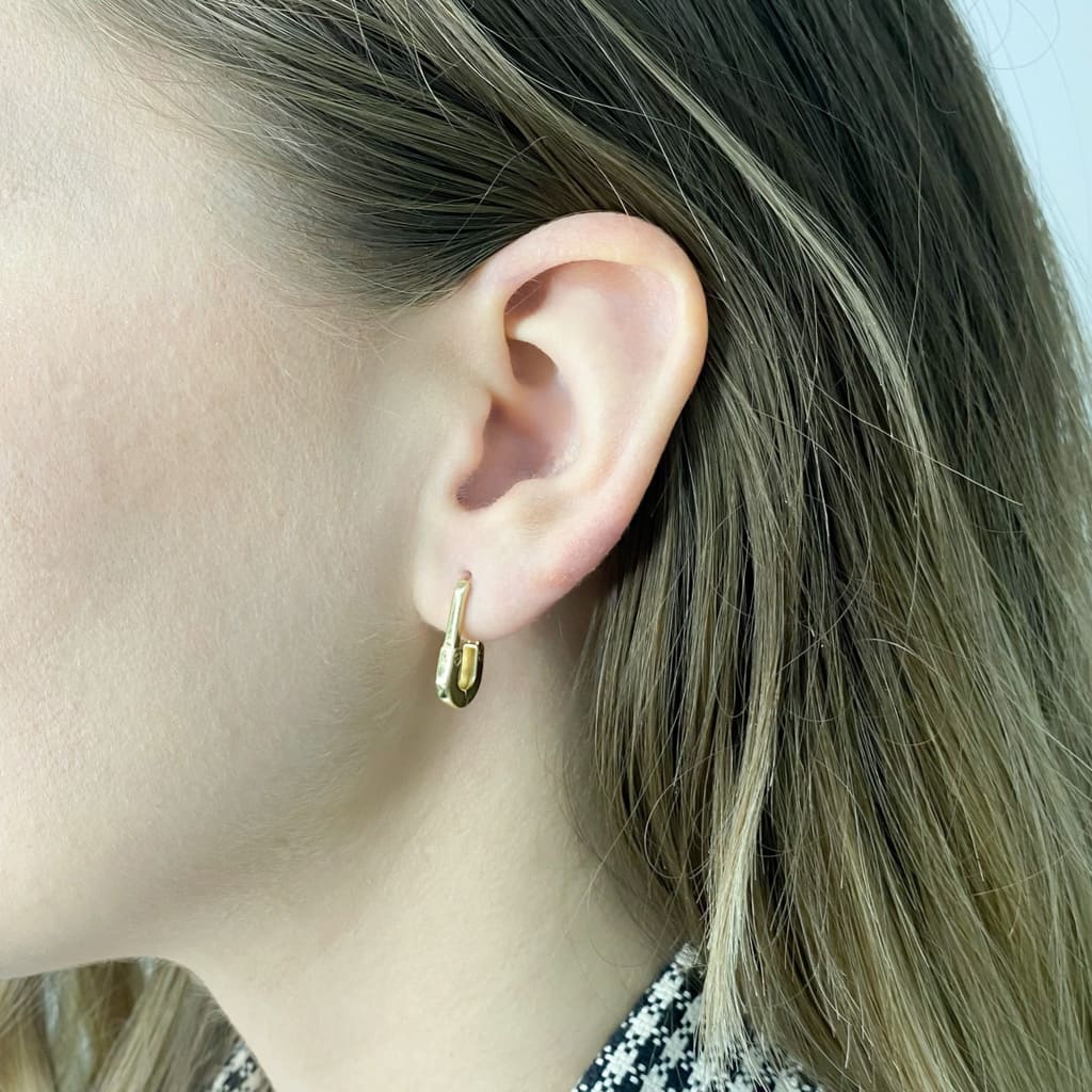 Cercei Aur 14k Safety Pin
