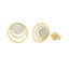 Cercei Aur Alb si Galben 14k Infinity Circles