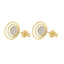Cercei Aur Alb si Galben 14k Infinity Circles