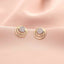 Cercei Aur Alb si Galben 14k Infinity Circles