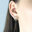 Cercei Aur Alb si Galben 14k Infinity Circles